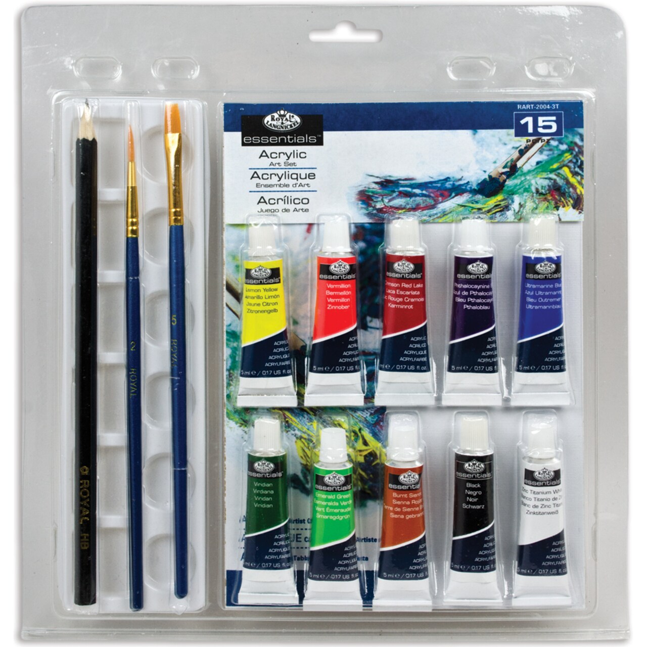 Royal & Langnickel(R) Clamshell Art Set-Acrylic Painting 15/Pkg